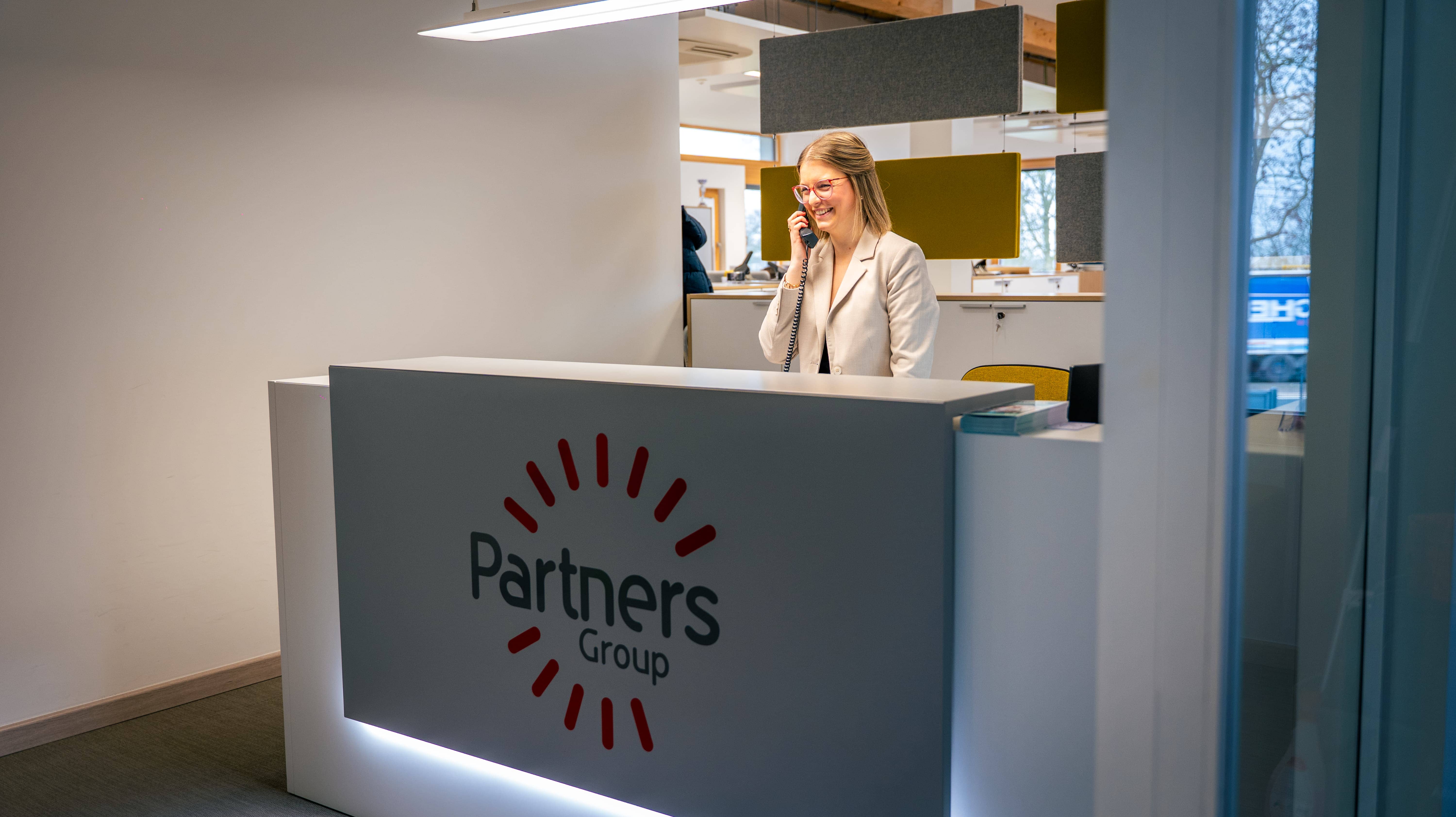 L'accueil des bureaux de Partners Group